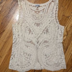 Cream lace top
